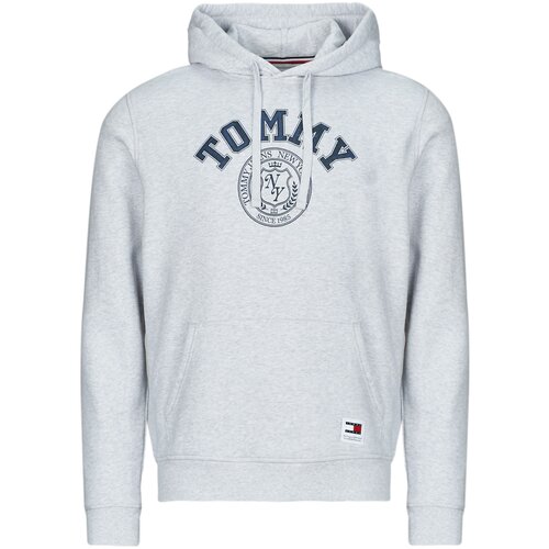 Tommy Jeans Puloverji TJM REG WASHED PREP EXPLR HOODIE Siva Slike