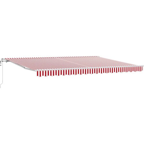  Električna retraktabilna tenda Crvena i bijela 450 &amp;times; 300 cm Slike
