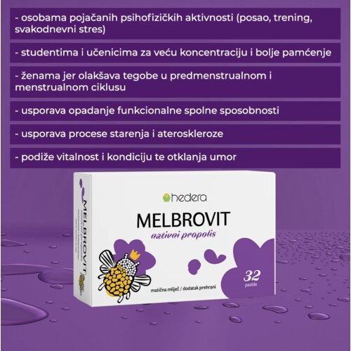 Hedera Melbrovit, matična mliječ u pastilama, 32 pastile Slike