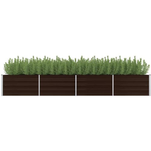 VidaXL Povi&amp;scaron;ena vrtna gredica smeđa 320 x 80 x 45 cm pocinčani čelik Slike