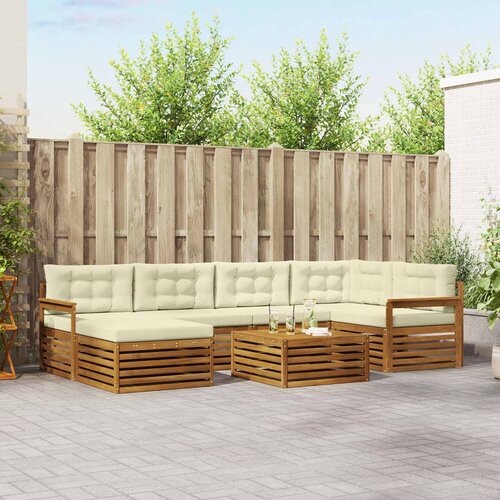  Set vanjskih sofa 7 kom. Prirodna i krem Cijene
