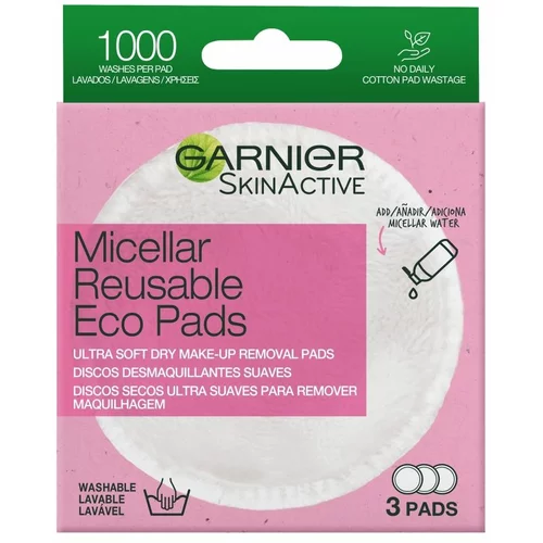 Garnier skinActive Micellar Reusable Eco Pads maramice za čišćenje šminke 3 kom