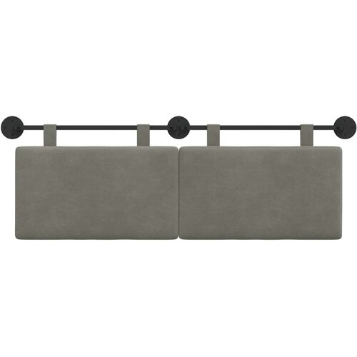  Viseće uzglavlje kreveta Kordura tekstil - Svjetlosiva 120 cm bez LED Slike