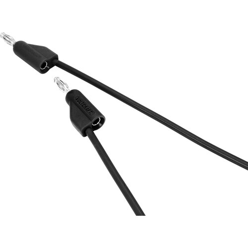 Voltcraft Merilni kabel [4 mm-vtikač - 4 mm-vtikač] 1 m črne barve (20422894) Cene