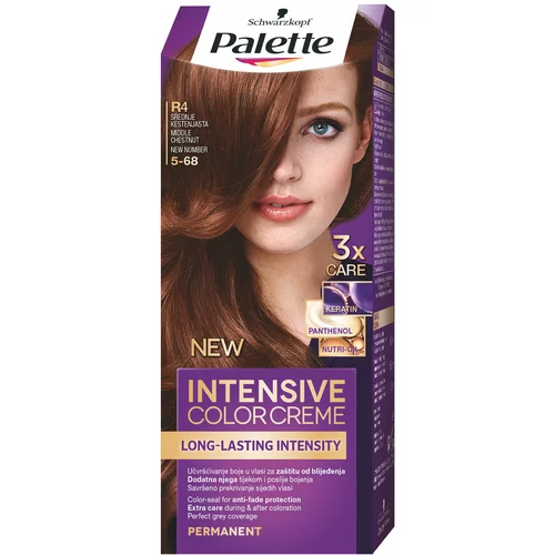 Schwarzkopf Palette Intensive Color Creme permanentna barva za lase odtenek 5-68 R4 Chestnut