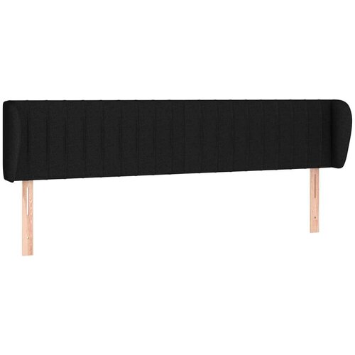  Uzglavlje s u&amp;scaron;ima crni 163x23x78/88 cm od tkanine Slike