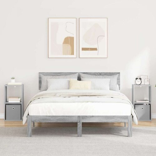  Nočna omarica s predalom 2 pcs Siva Sonoma 30,5 x 27 x 59,5 cm, (5000233429) Cene