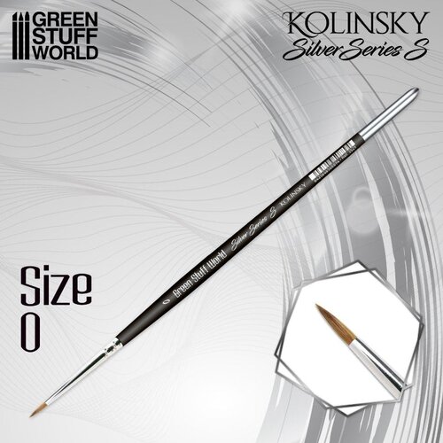 Green Stuff World Kolinsky Brush SILVER SERIES S – Size 0 | Četkica za minijature Cene