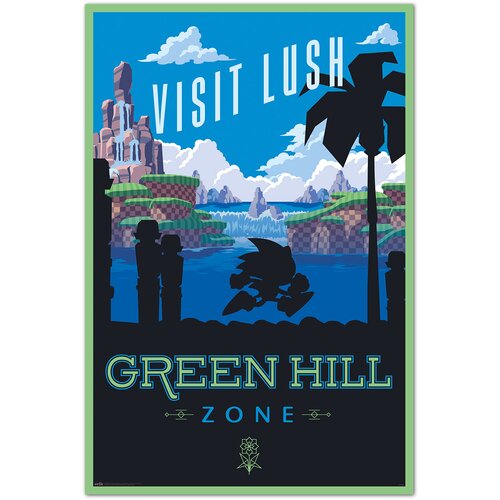 Grupo PLAKAT JEŽEK SONIC - OBI&Scaron;ČITE OBMOČJE LUSH GREEN HILL, (20837357) Cene