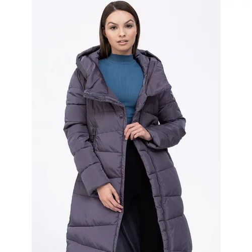 TIFFI Grey hooded winter coat -FIFI MERIBEL
