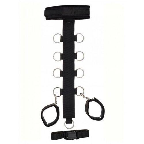  Lisice za telo Fetish T Shape Collar And Wirst Restraint, Crne Slike