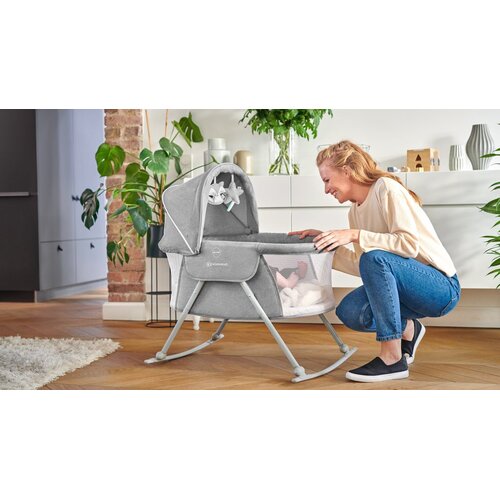 Kinderkraft Krevetić LOVI 3u1, beige Slike