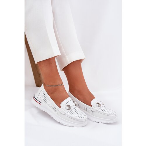VINCEZA Perforated Ballet Flats Made Of Natural Leather Cijene