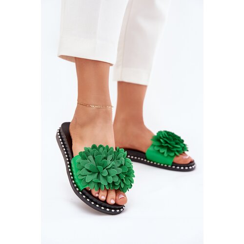 Boto Ladies flip flops decorated with flowers green Cellanen Cijene