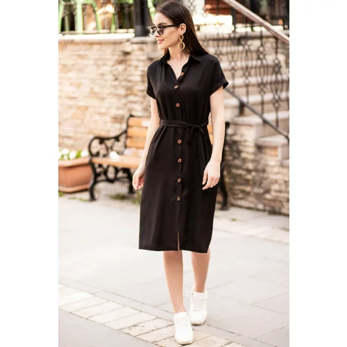 armonika Dress - Black - Shirt dress