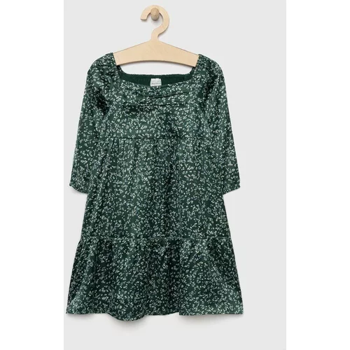 Abercrombie & Fitch Dječja haljina boja: zelena, midi, širi se prema dolje