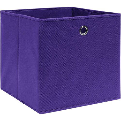 VidaXL Kutije za pohranu 10 kom ljubičaste 32 x 32 x 32 cm od tkanine Slike
