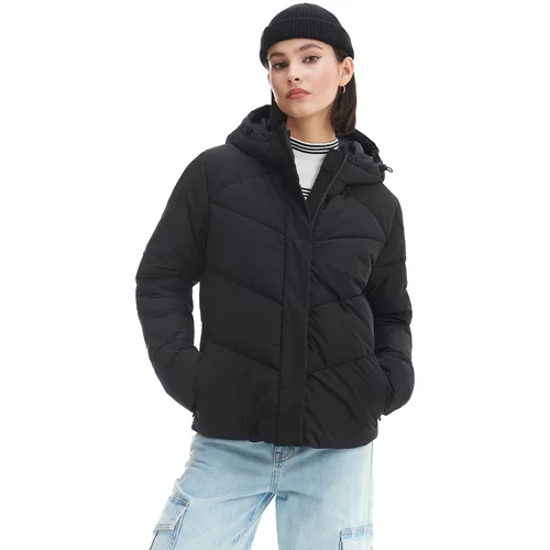 Cropp ženska jakna s kapuljačom - Crna 3772W-99X