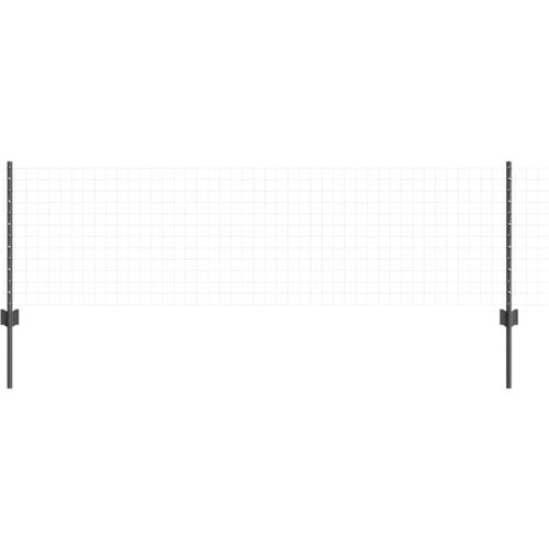  Stup za ogradu 5 pcs Siva 60 cm Čelik Slike
