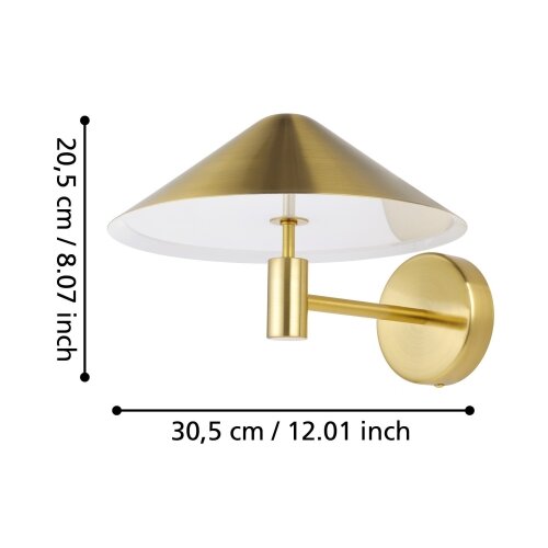 Eglo 390273 - led zidna svetiljka paraguay LED/12W/230V 3000K zlatna Slike