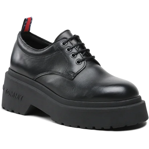 Tommy Jeans Čevlji brez vezalk Tjw Ava Lace Up EN0EN02219 BlackBDS