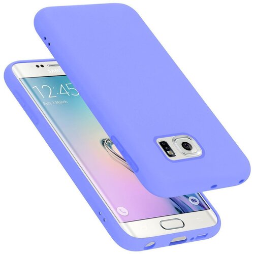 Cadorabo Ohi&amp;scaron;je, združljiv s Samsungom v tekoči lahki vijolični barvi - za&amp;scaron;čitni pokrov iz fleksibilnega silikona TPU, (20591539) Slike