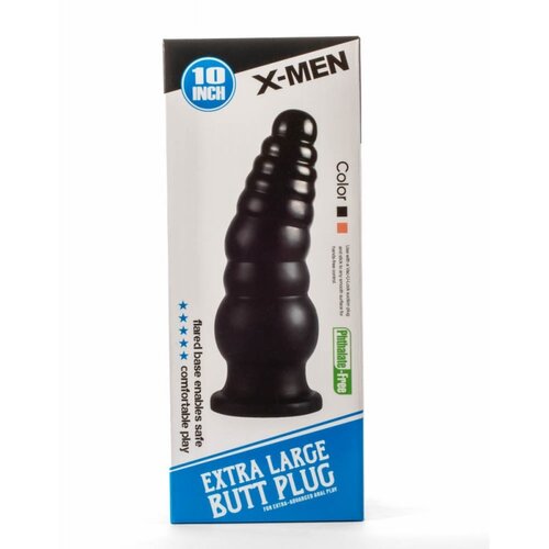 X-Men 1inch Extra Large Butt Plug Black II XMEN000183 Slike