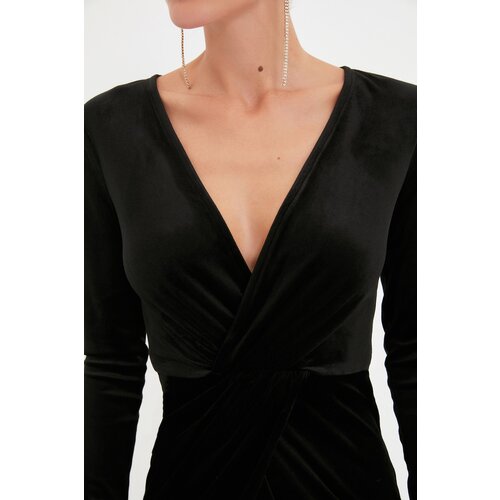 Trendyol Black Knitted Dress Cene