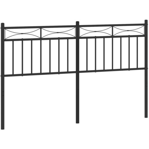 vidaXL Metalno uzglavlje crno 140 cm Cijene