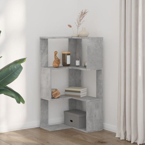  Kutni regal za knjige s 3 razine 50x50x102cm drveni Slike