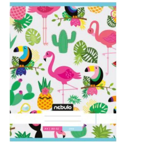NEBULO flamingo i tukan obična bilježnica A4 80-32 Cene
