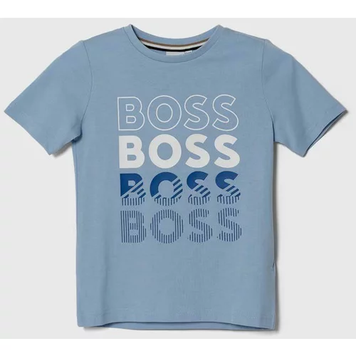 Boss Otroška bombažna kratka majica