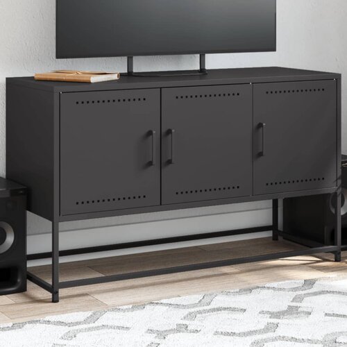TV ormarić crni 100,5x39x60,5 cm čelični Cijene