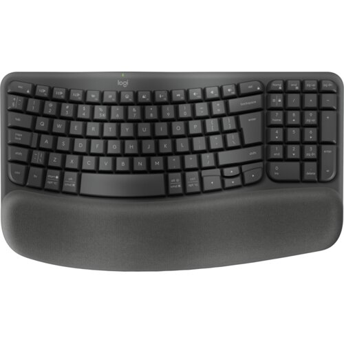 Logitech Wave Keys tipkovnica RF bežični + Bluetooth QWERTY US Međunarodna Grafit Slike