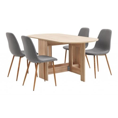  Trpezarijska garnitura siva-hrast T S368614 Cene