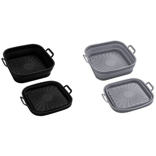INF Zložljivi kvadratni silikonski kalup Air Fryer 17,5 cm 2 kom MultiColor, (21247961) Slike