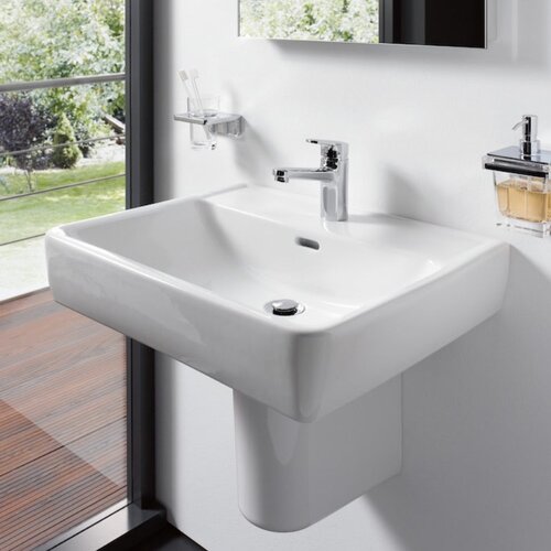 Laufen H8189510001041 Pro 55 x 48 cm pravokotni stenski keramični umivalnik z odprtino za armaturo Slike