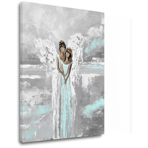  Slike anđela na platnu Nebeski zagrljaj (Zbirka Nebeski čuvari)