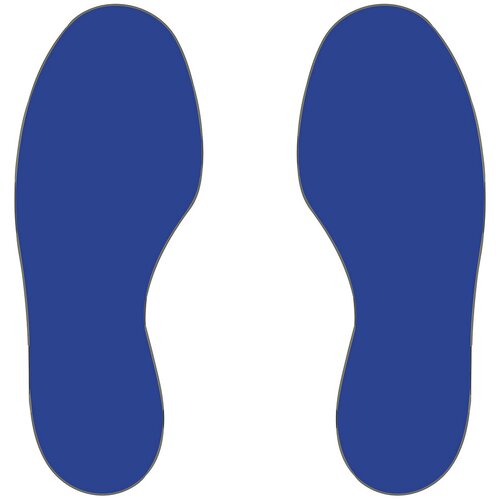  Talne oznake iz PVC-ja, odtisi stopal, 25 desnih / 25 levih, DE 50 kosov, modri Slike