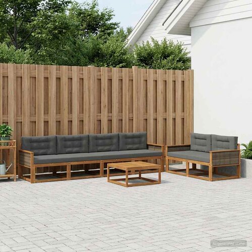 Set vanjskih sofa 7 pcs Prirodna i antracit Cene