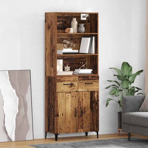  Highboard Staro drvo 69,5 x 34 x 180 cm Konstruirano drvo Slike