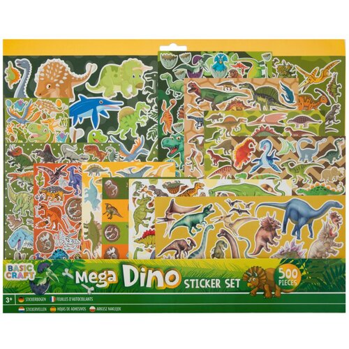 Grafix kreativa mega set stikera sa dinosaurusima - 500 komada - 52172 Cene
