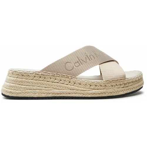 Calvin Klein Jeans Espadrile Sporty Wedge Rope Sandal Mr YW0YW01364 Bež
