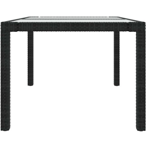 VidaXL Vrtni stol 150x90x75 cm od kaljenog stakla i poliratana crni Slike