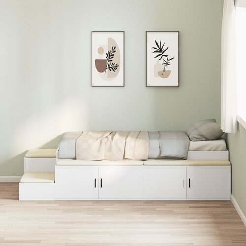 VidaXL Bijeli okvir kreveta za skladi&amp;scaron;te 90x200 cm Slike