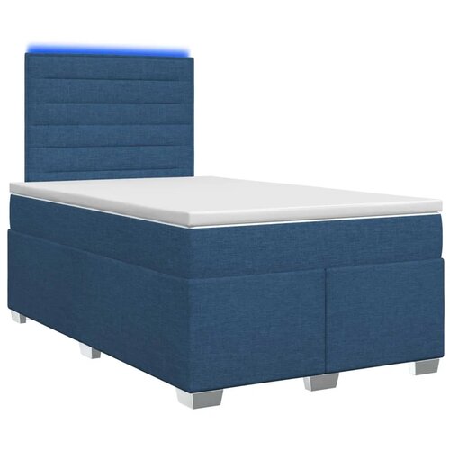  Boxspring krevet s madracem Plava 120 x 200 cm Tkanina - Plava 120 x 200 cm Dizajn linija Slike