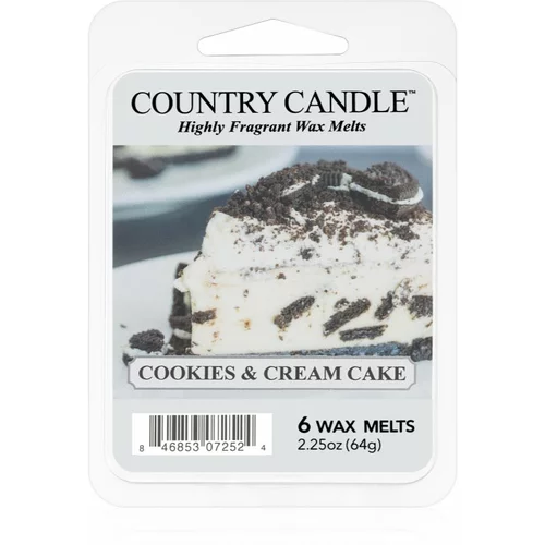Country Candle Cookies & Cream Cake vosek za aroma lučko 64 g