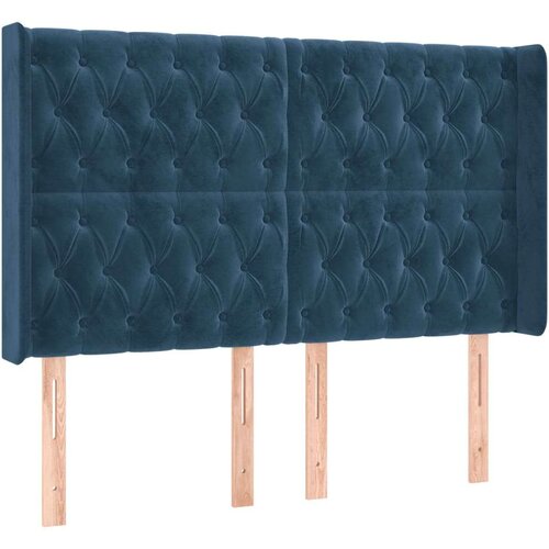 Uzglavlje tamnoplavo 147x16x118/128 cm bar&amp;scaron;unasto Slike