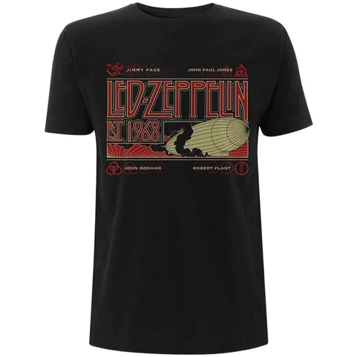 Led Zeppelin Košulja Zeppelin & Smoke Unisex Black L