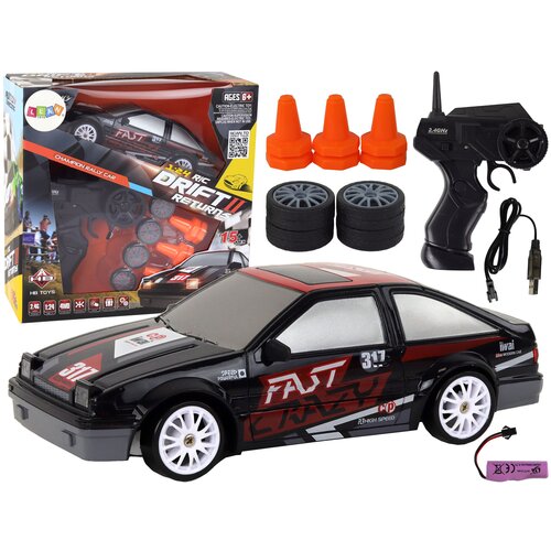  Auto na daljinsko upravljanje s kotačima za zmjenu 1:24 Replaceable - crni Slike